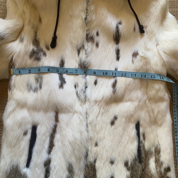Genuine rabbit fur coat - women’s S/XS (estimated) - vintage - Picture 8 of 9